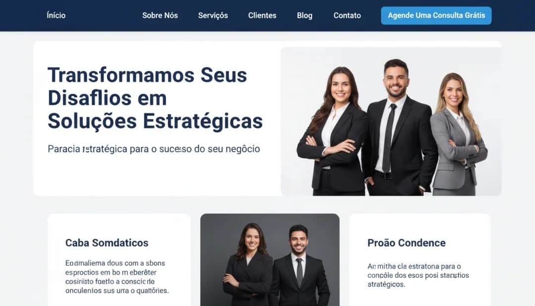 Exemplo de site de consultoria criado pela WebEvo