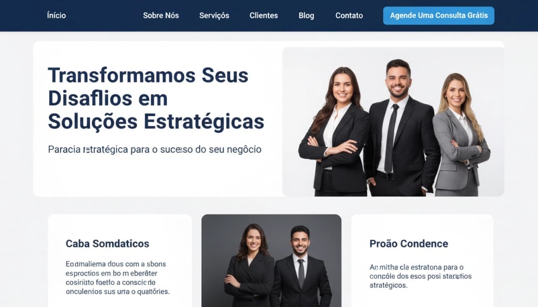 Exemplo de site de consultoria criado pela WebEvo